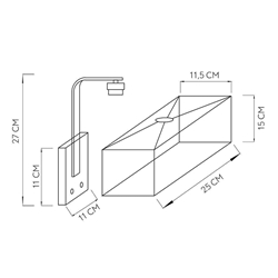 APLIQUE AGATHA CUERO CON PANTALLA BEIS 1XE27 CON PUERTO USB Y CON INTERRUPTOR - Imagen 2