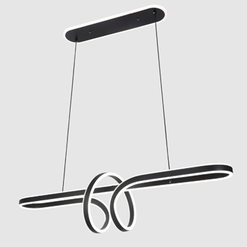 COLGANTE LED NANTES NEGRO 122W CON MANDO - Imagen 1