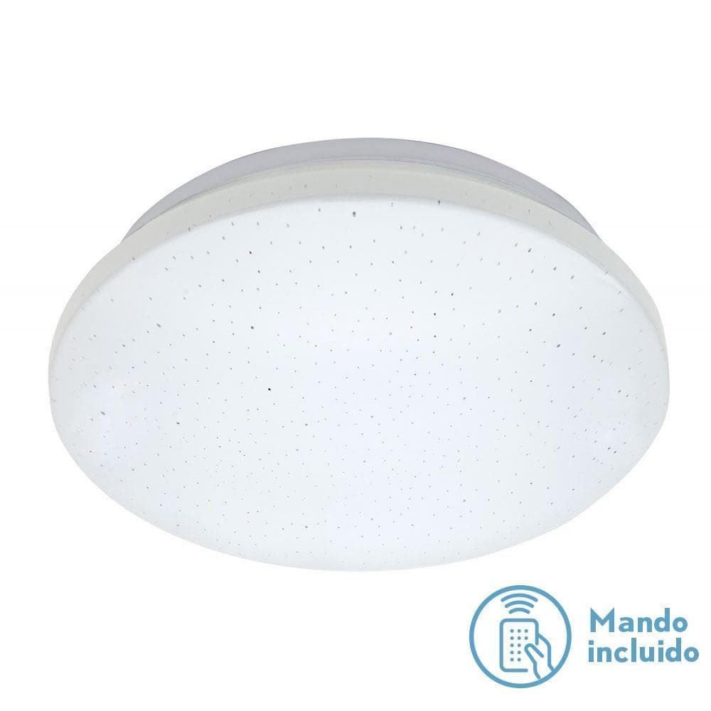 PLAFON LED 18W 3 TEMPERATURAS PALADIO BLANCO 1440LM 33CM CON MANDO - Imagen 1