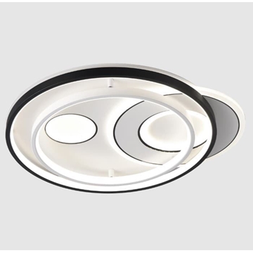 PLAFON LED EVORA BLANCO Y NEGRO 160W CON MANDO - Imagen 1